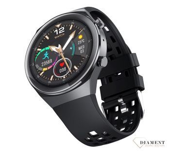 Smartwatch męski na czarnym pasku Rubicon RNCE68. Bluetooth. Zdalne rozmowy przez zegarek (4).jpg